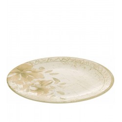 Prato Avulso 20cm Para Sobremesa Magnólia Bege Cerâmica